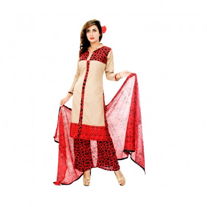 Neela’s Kameez and divider in Jacquard and soft Georgette with soft Georgette Dupatta